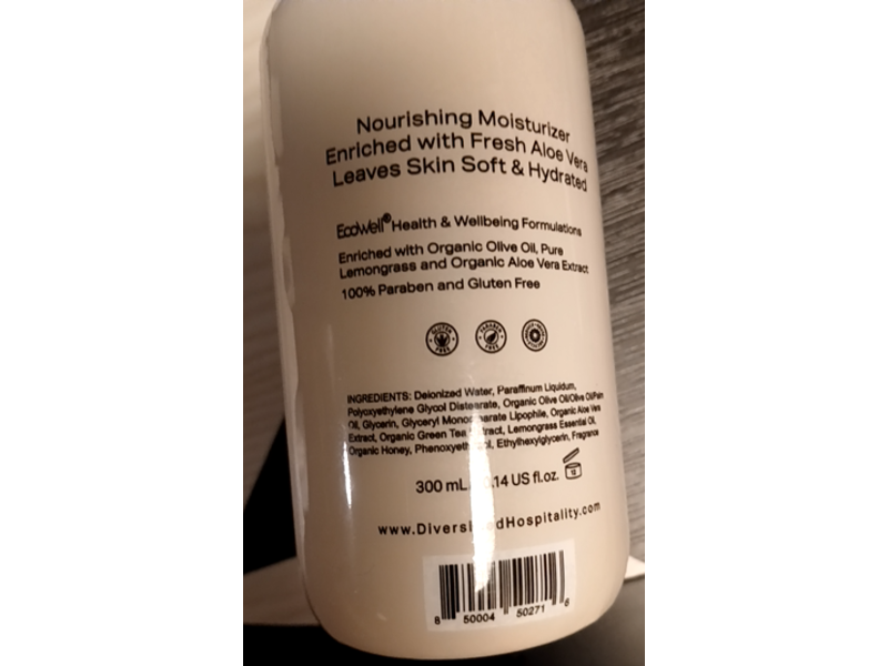 Terra Pure Spa Collection Lotion, Green Tea Lemongrass, 10.14 fl oz/300 mL