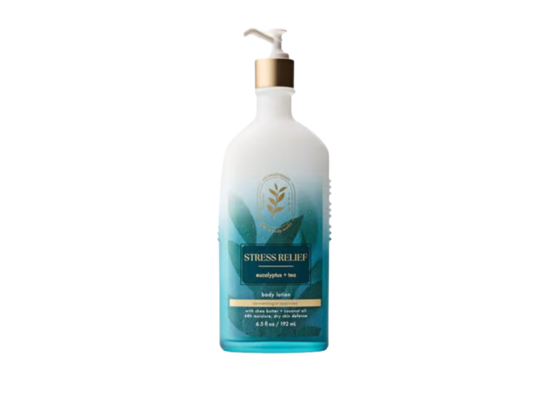 Bath & Body Works Stress Relief Body Lotion, Eucalyptus + Tea, 6.5 fl oz/192 mL