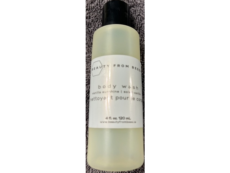 Beauty From Bees Body Wash, Vanilla Sunshine, 4 fl oz/120 mL