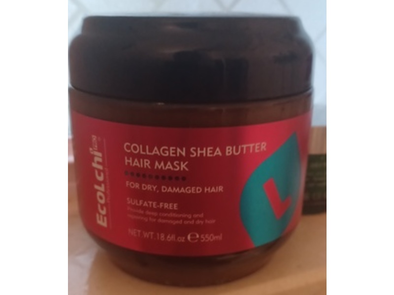 Ecolchi Collagen Hair Mask, Shea Butter, 18.6 fl oz/550 mL