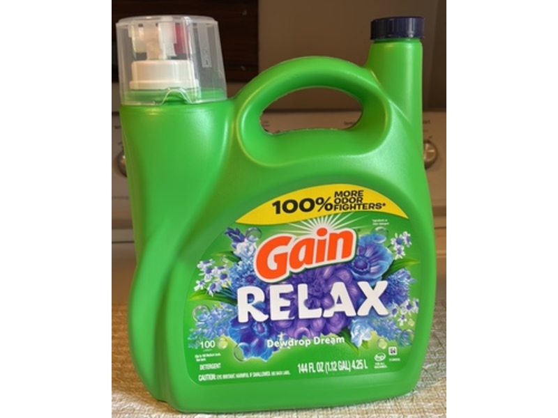 Gain Detergent, Dewdrop Dream, 100 Loads, 144 fl oz/4.25 L