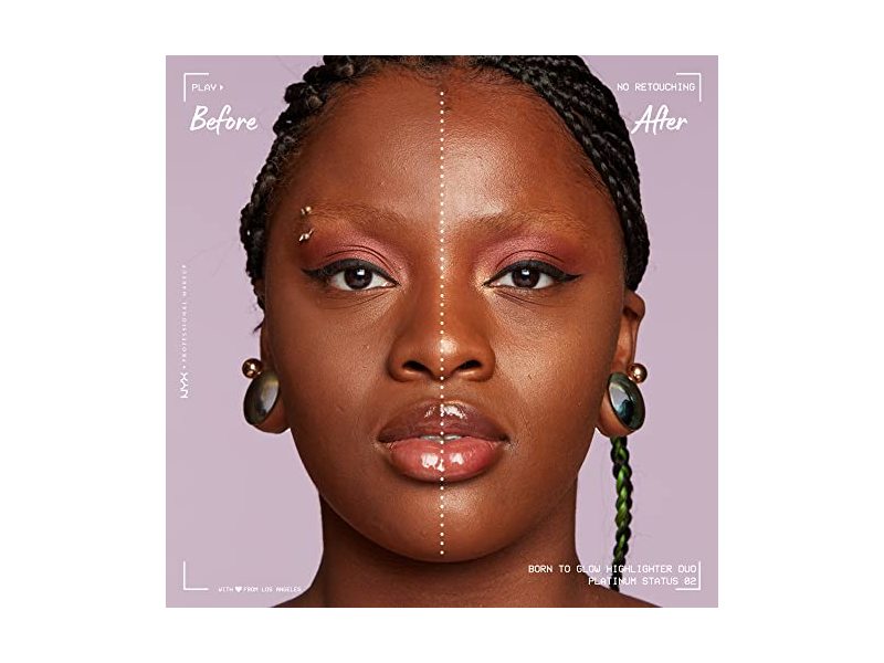 NYX PROFESSIONAL MAKEUP Born To Glow Icy Highlighter Duo - Platinum Status