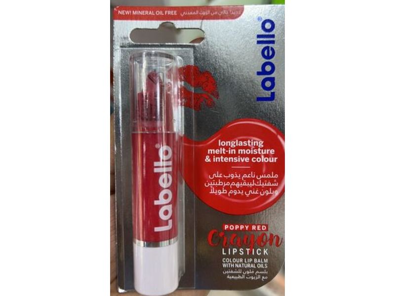 Labello Crayon Lipstick, Poppy Red, 3.3 mL