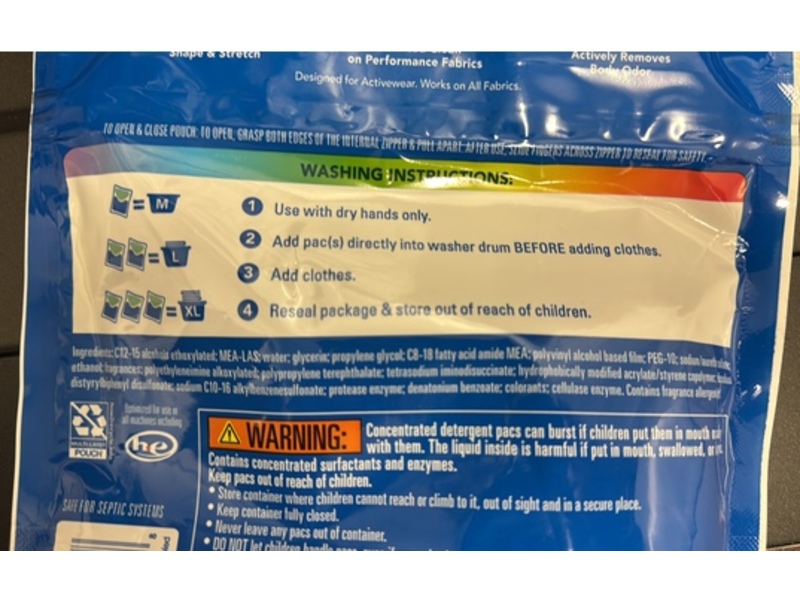 Persil Ultra Pacs Activewear Clean, 8.04 fl oz/228 g, 12 Count