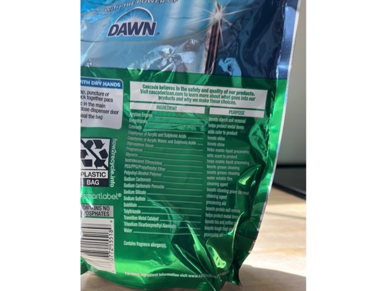 Cascade Complete Dishwasher Pods, Fresh Scent, 17.6 fl oz/501 g, 33 Count