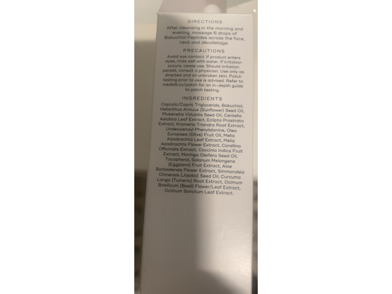 Medik8 Retinol Alternative Peptide Infused Serum, Bakuchiol Peptides, 1 fl oz/30 mL