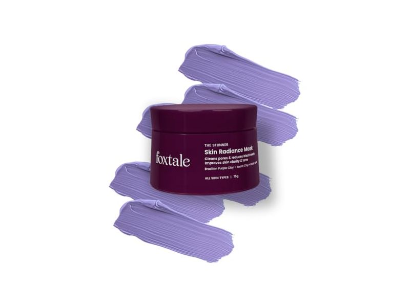 Foxtale The Skin Radiance Mask, Lactic Acid + Brazillian Purple Clay + Kaolin Clay, 2.64 oz/75 g