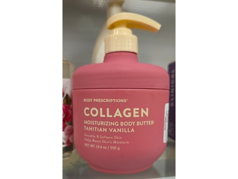Body Prescriptions Collagen Moisturizing Body Butter, Tahitian Vanilla, 19.4 oz/550 g