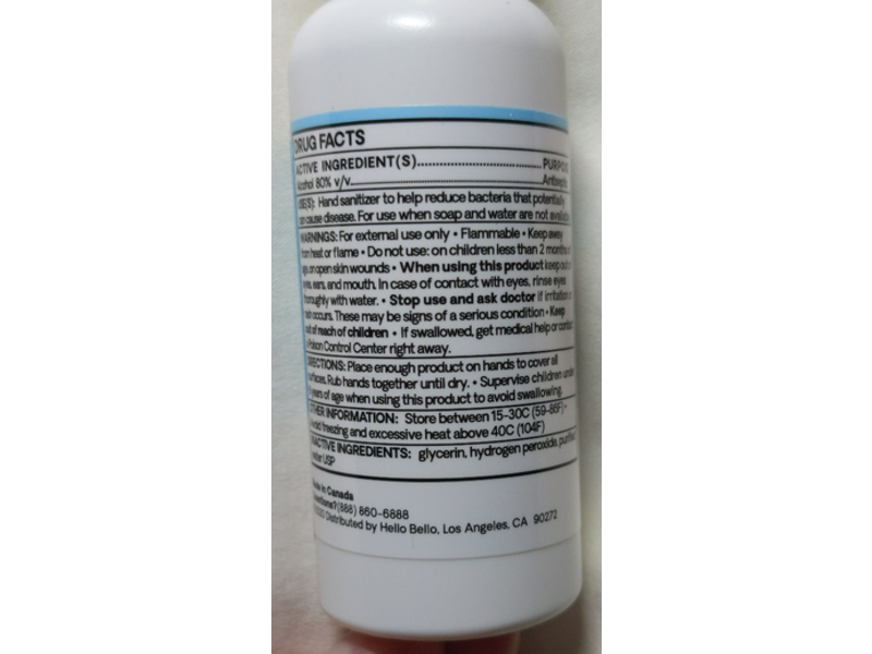 Hello Bello Hand Sanitizer Spray, 2 fl oz/59 mL