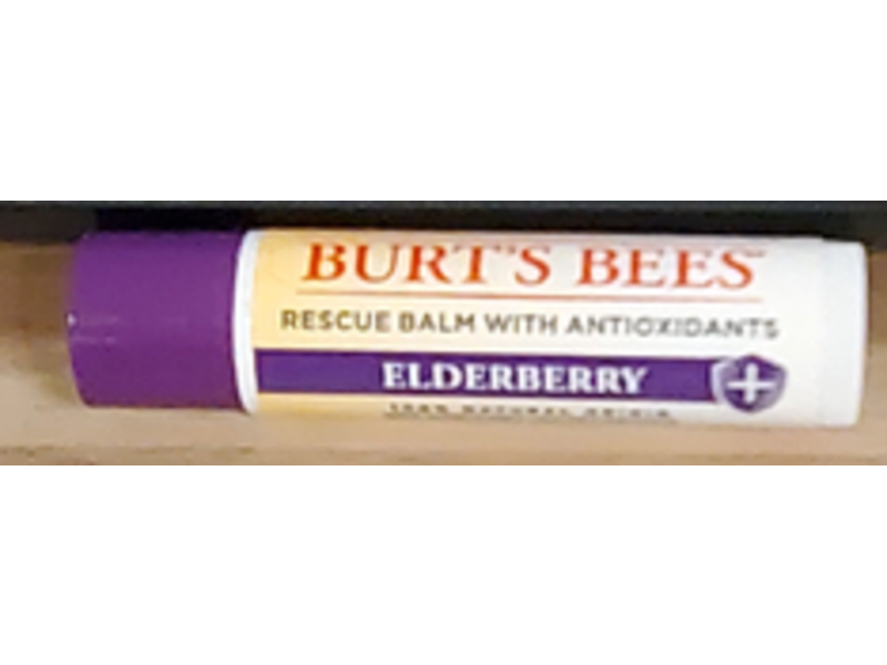 Burts Bees Rescue Lip Balm, Elderberry, 0.15 oz