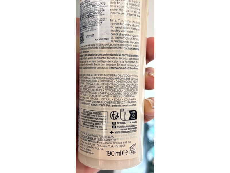 Kerastase Gloss Absolu Anti-Frizz Glaze Milk Hair Spray, 6.42 fl oz/190 mL