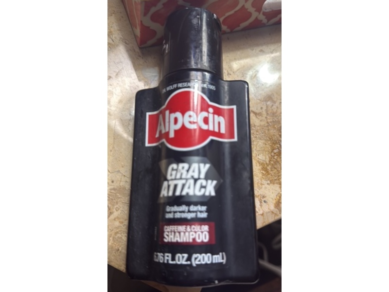 Alpecin Caffeine & Color Shampoo, Grey Attack, 6.76 fl oz/200 mL