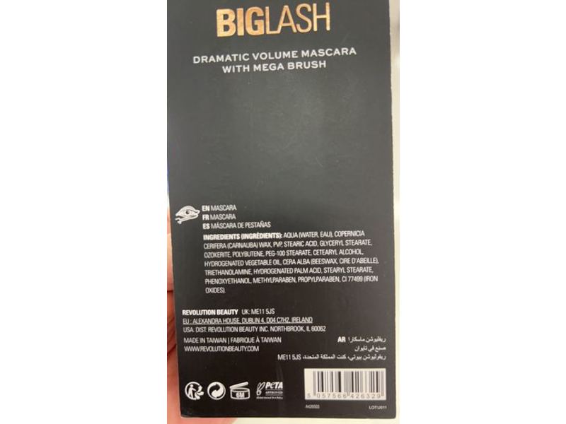 Revolution Big Lash Mascara, Volume, 0.28 fl oz/8 g