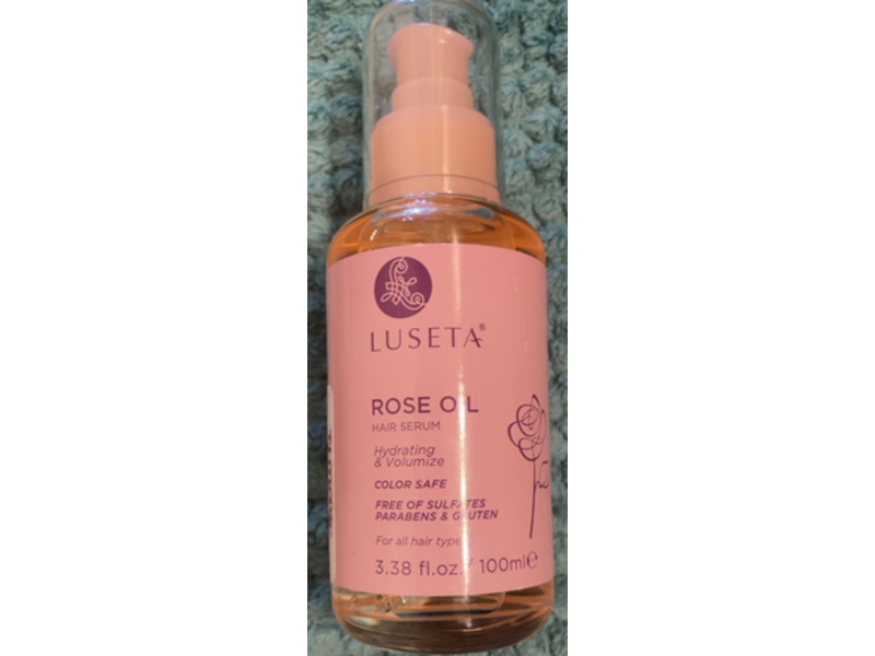 Luseta Hydrating & Volumize Hair Serum, Rose Oil, 3.38 fl oz/100 mL