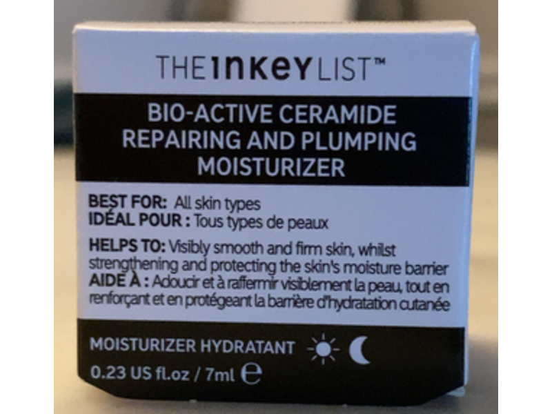 The Inkey List Bio-Active Ceramide Repairing & Plumping Moisturiser, 0.23 fl oz/7 mL