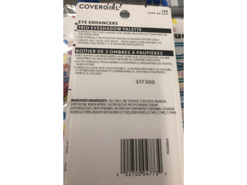 Covergirl Eye Enhancers Trio Eyeshadow Palette, 105 - Cafe Au Lait, 0.14 oz/4 g, Pack Of 3