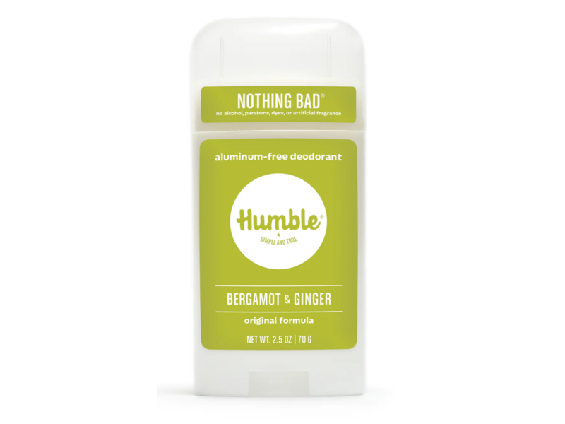 Humble Nothing Bad Aluminum Free Deodorant, Bergamot & Ginger, 2.5 oz/70 g, Pack Of 3