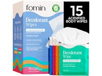 Fomin Deodorant Wipes, Variety Pack, 5.64 oz/160 g, 15 Count - thumbnail 1