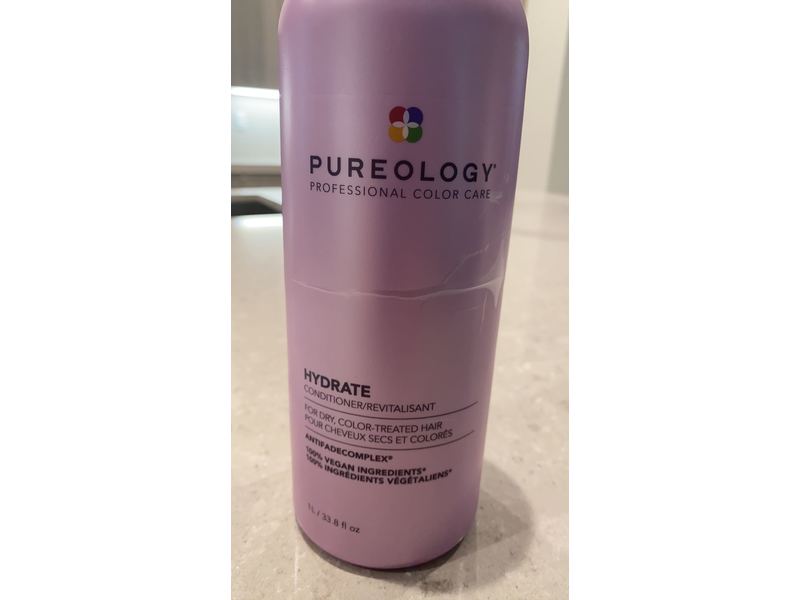 Pureology Hydrate Conditioner, Dry, Color-Treated Hair, 33.8 fl oz/1 L