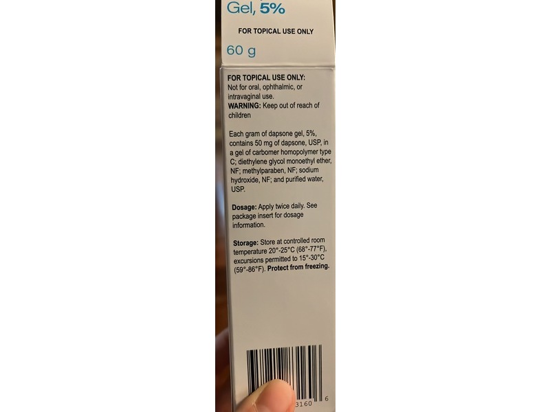 Dapsone Gel 5%, 60 g, TruPharma (Rx)