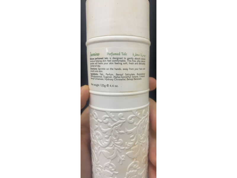 Bioluxe Perfume Talc, Jasmine, 4.4 oz/125 g