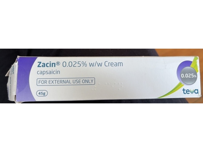 Teva Zacin Capsaicin Cream, 45 g