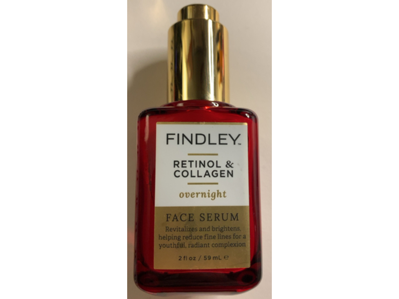 Findley Overnight Face Serum, Retinol & Collagen, 2 fl oz/59 mL