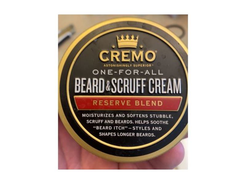 Cremo One-For-All Beard & Scruff Cream, Reserve Blend, 4 oz/113 g
