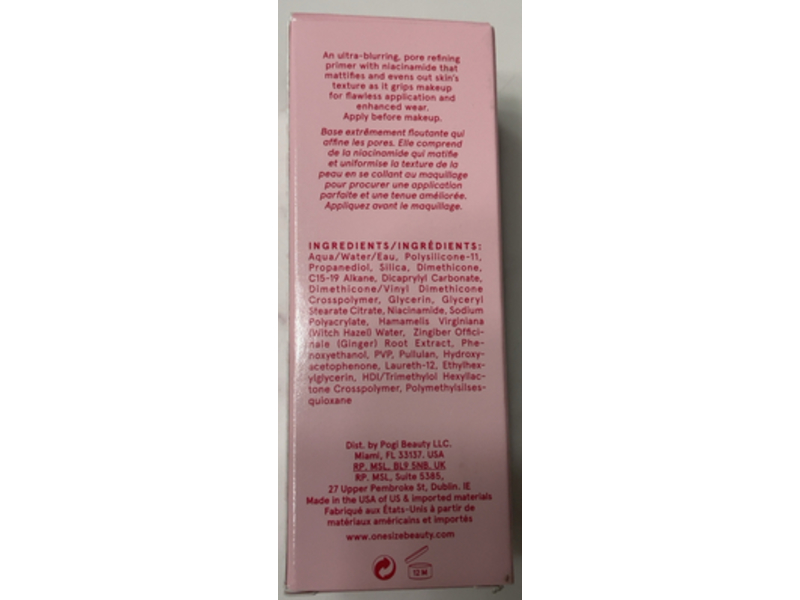 One/Size Secure The Blur Makeup Magnet Primer, 1.2 fl oz/35 mL