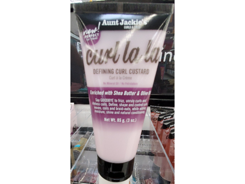 Aunt Jackie's Curl La La Defining Curl Custard, Shea Butter & Olive Oil, 3 oz/85 g