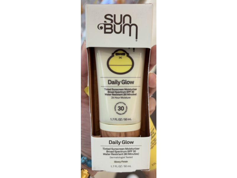 Sun Bum Daily Glow Tinted Sunscreen Moisturizer, SPF 30, 1.7 fl oz/50 mL