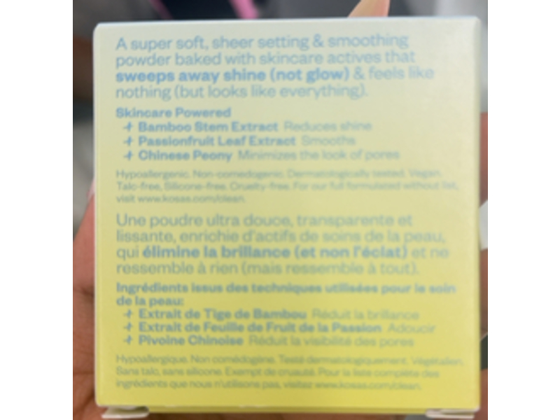 Kosas Cloud Set Face Setting Powder, Silky Sheer Tan Deep, 0.33 oz/9.5 g