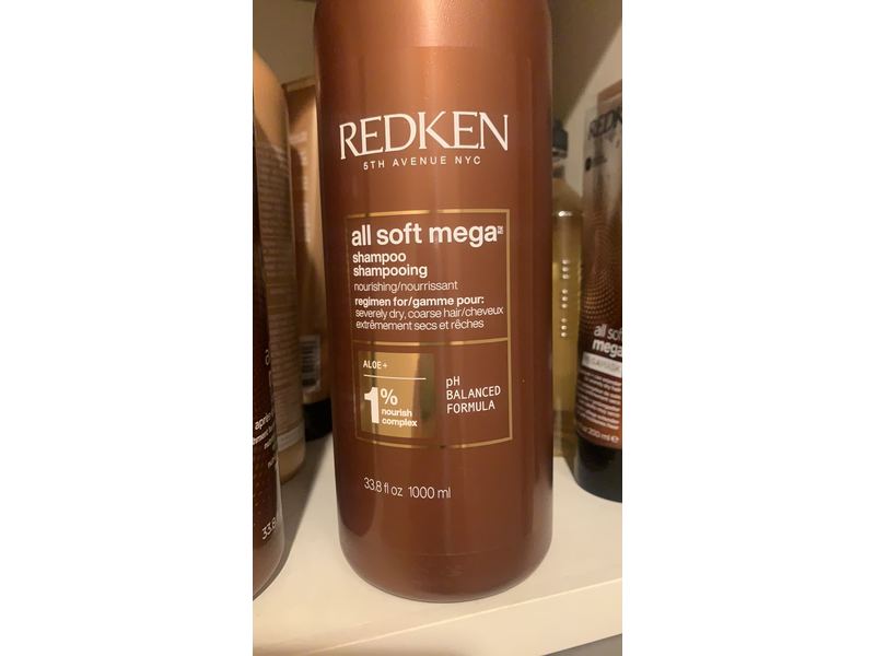 Redken All Soft Mega Moisturizing Shampoo, 33.8 fl oz / 1000 ml