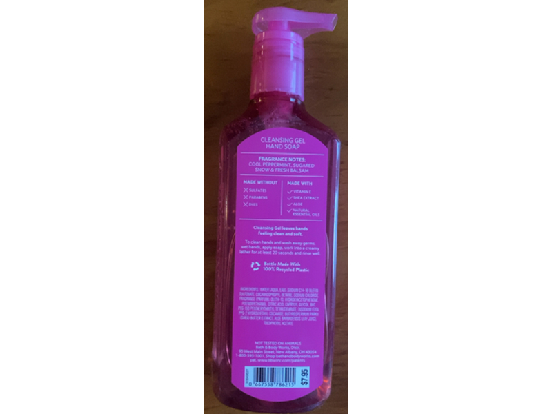 Bath & Body Works Cleansing Gel Hand Soap, Twisted Peppermint, 8 fl oz/236 mL
