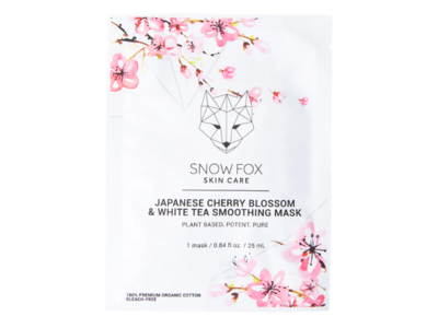 Snow Fox Skincare Smoothing Mask, Japanese Cherry Blossom & White Tea