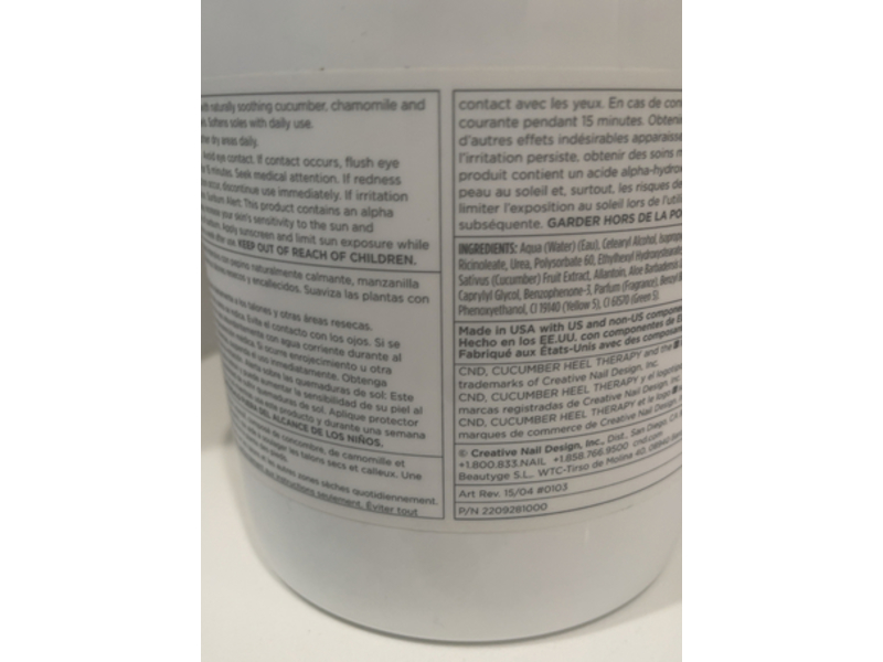 Cnd Spa Heel Therapy Intensive Treatment, Cucumber, 54 oz/1.5 Kg