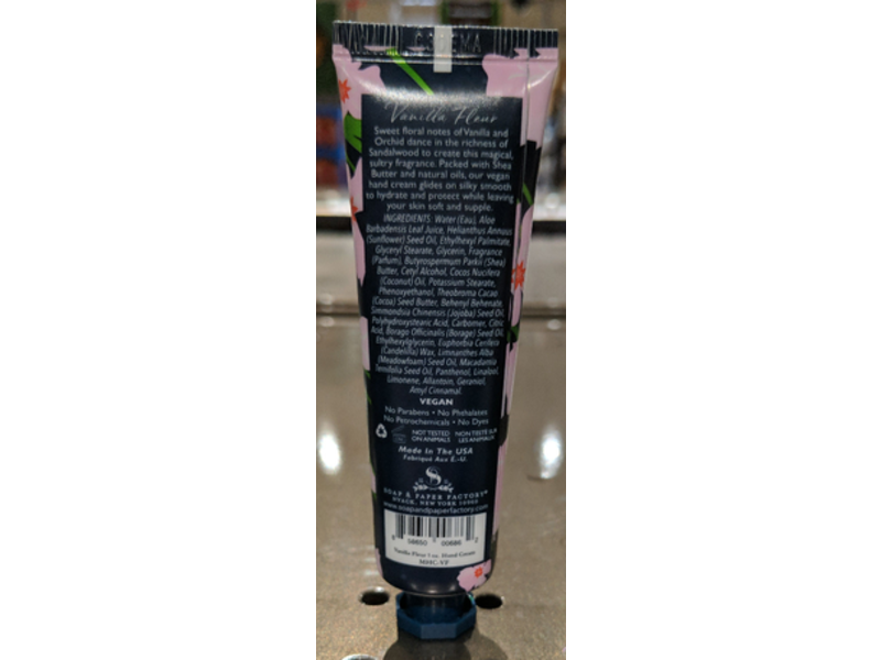 Soap And Paper Factory Shea Hand Cream, Vanilla Fleur, 1 oz/30 ml