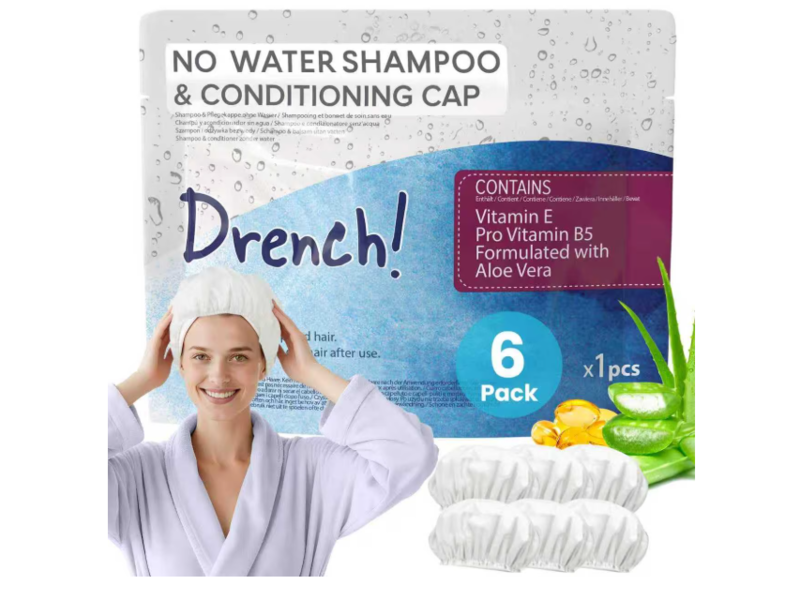 Drench! No Water Shampoo & Conditioning Cap, 6 Count