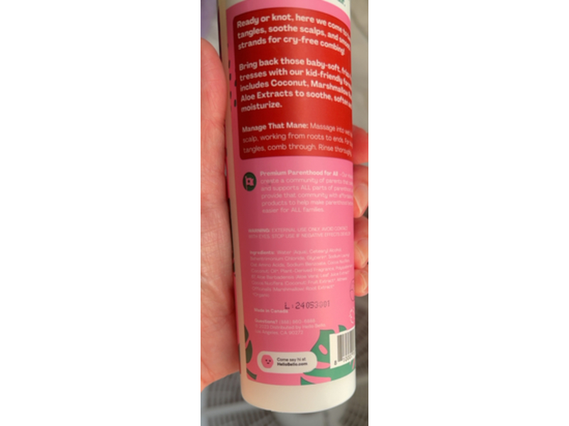 Hello Bello Kid’s Conditioner, Watermelon, 10.0 fl oz/296 mL