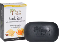 Roots & Fruits Detoxifying & Exfoliating Black Soap, 5 oz/141 g - Image 2
