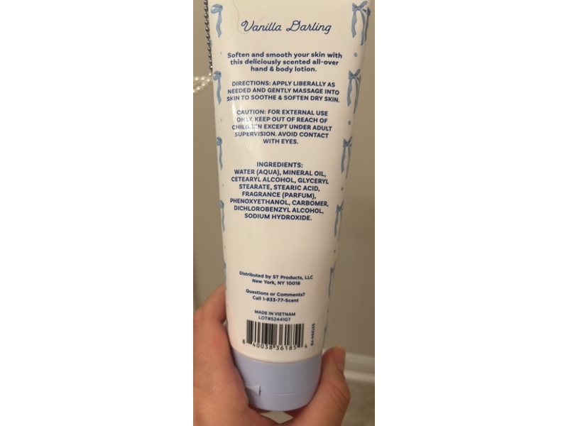 Scent X Scent Blooms & Bows Hand & Body Lotion, Vanilla Darling, 8 oz/226 g