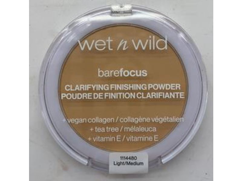Wet n Wild Bare Focus Clarifying Finishing Pressed Powder, Light-Medium, 0.27 oz/7.8 g