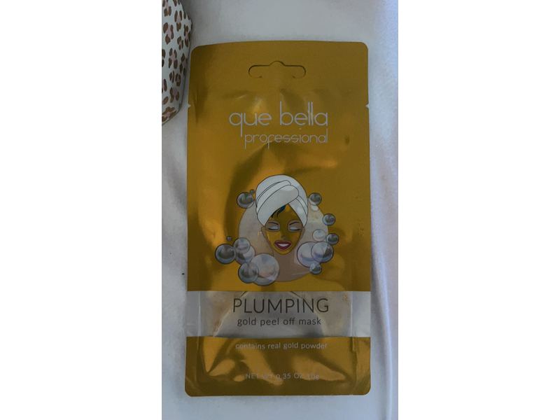 Que Bella Professional Plumping Gold Peel Off Face Mask - 0.33oz