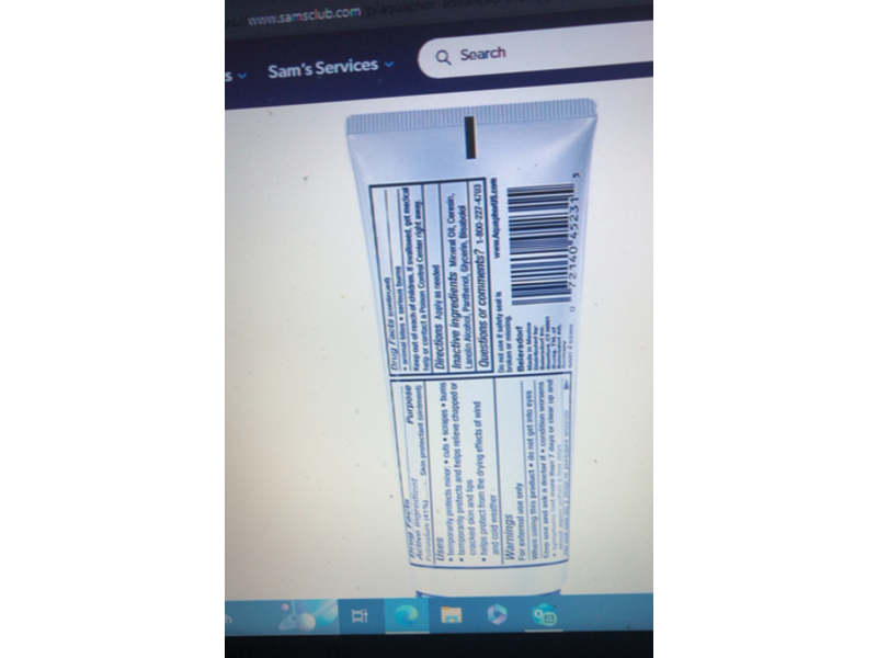 Aquaphor Healing Ointment Advanced Therapy Skin Protectant, 1.75 oz/50 g