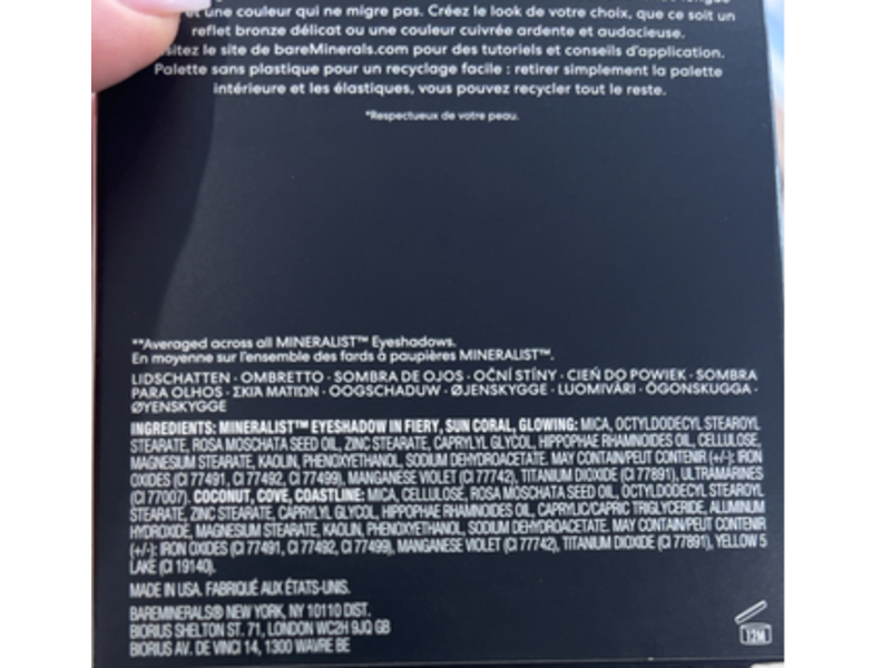 bareMinerals Mineralist Eyeshadow Palette, Warmth, 0.04 oz/1.3 g