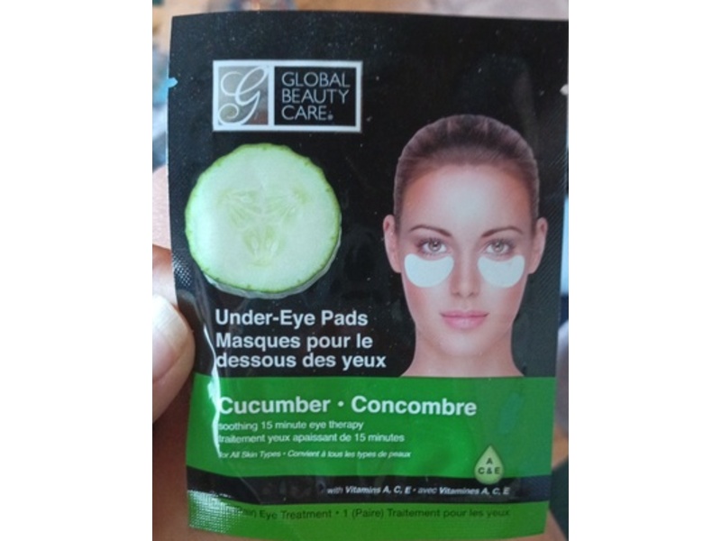 Global Beauty Care Under-Eye Pads, Cucumber, 1 Pair