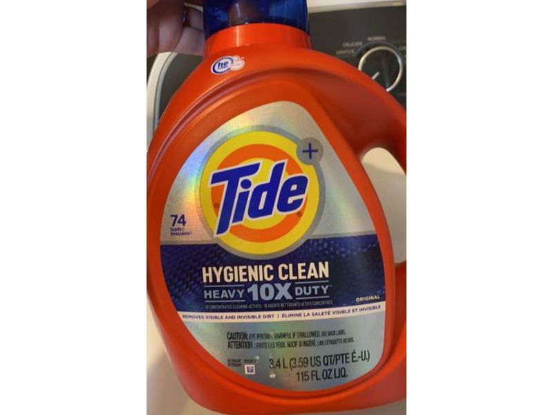 Tide Hygienic Clean Liquid Laundry Detergent, Original, 74 Loads, 115 fl oz/3.4 L