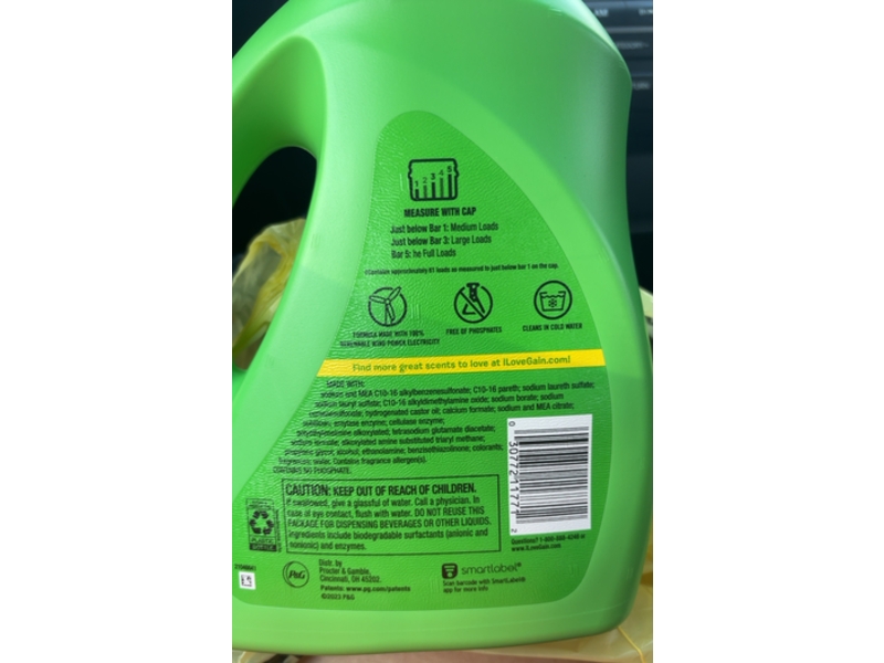 Gain Relax Detergent, Dewdrop Dream, 61 Loads, 88 fl oz/2.6 L