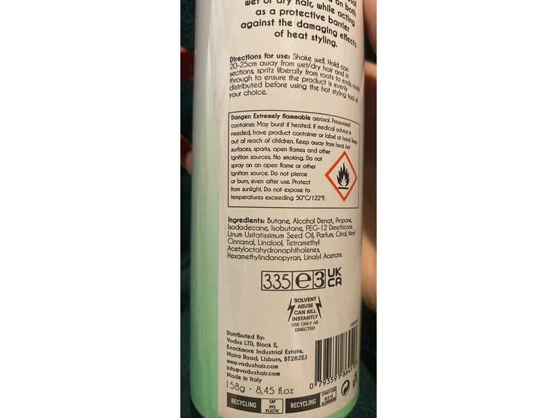 Voduz Defender Heat Protection Spray, 250 mL