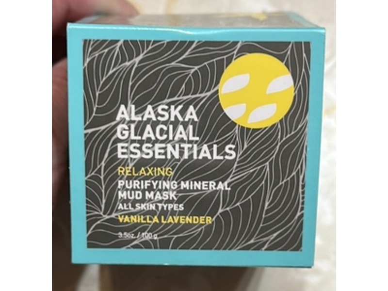 Alaska Glacial Essentials Relaxing Purifying Mineral Mud Mask, Vanilla Lavender, 3.5 oz/100 g